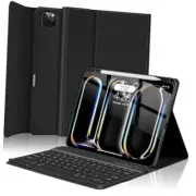for iPad Pro 11-inch (M4) 2024 Case with Keyboard, Keyboard Case for Black