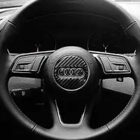 在飛比找蝦皮購物優惠-AUDI 碳纖方向盤 LOGO 貼紙 A3 A4 A5 A6