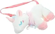 [BESTYASH] 1pc Cute Unicorn Crossbody Bag Plush Cartoon Shoulder Bag for Women Lovely Mini Fashion Handbag Great present Choice for Photography Prop Attractive Design