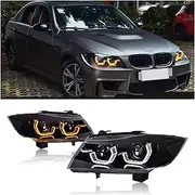 Car Headlights Compatible For BMW 3 Series E90 2005-2012 LED Car Lamps Daytime Running Lights Dynamic Turn Signals Car Accessories(For 2005-2008)