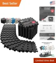18-Piece EVA Interlocking Gym Flooring Set - Waterproof Anti-Slip Fitness Mat