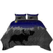 Moon Light Moose Coverlet