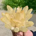 2.63LB New Find yellow PhantomQuartz Crystal Cluster MineralSpecimen