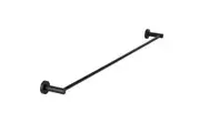 MEIR Round Brass Single Towel Rail - Matte Black - 900mm