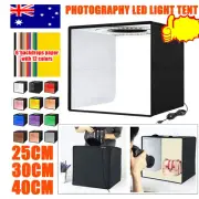 30/40CM Photography Light Box 14LED Foldable Studio Tent Room Dimmable 6Backdrop