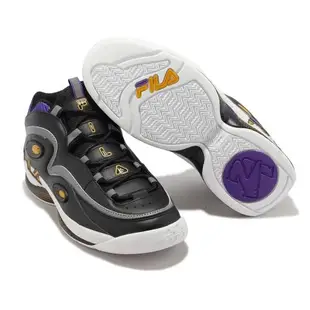 Fila 籃球鞋 Grant Hill 3 男鞋 黑 黃 皮革 緩衝 完美先生 運動鞋 斐樂 1BM01290043