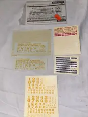 Walther's HO Decals Sets #28-75 Multi Line Diesel Switcher Decals Yellow