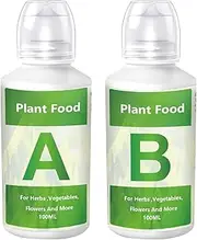 Hydroponic Fertilizer, Hydroponic Aerosol Culture Vegetable Nutrient Solution, A and B Hydroponics Growing System and Potted Houseplants, Plant Fertilizer, Professional Soilless Nutrient Solution