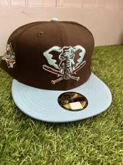 NEW ERA MENS OAKLAND ATHLETICS 1989 WS 59FIFTY FITTED HAT MUDDY WATERS 7 3/4