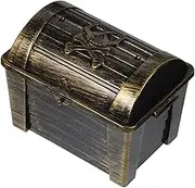 ibasenice Decorative Pirate Treasure Chest Vintage Trinket Storage Box for Jewelry Coins Retro Design Desktop Organizer Unique Photo Prop Attractive Accent for Home Decor