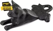 Iron Door Stopper, Decorative Vintage Anti-Rust Door Cat Stop Wedge for Bedroom