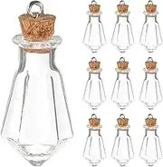 BESPORTBLE 10Pcs Glass Wishing Bottles with Cork Transparent Drift Bottles for Crafts Miniature Jars for Party Decorations Fairy Gardens and Creative Projects, 3.50X2.00X2.00CM, Glass, glass No