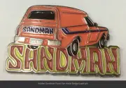 Quality Metal Hat/Lapel Pin - GMH Holden Sandman Panel Van - Orange
