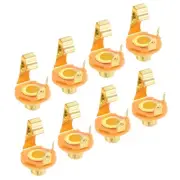 8 Pcs Guitar Input Jack 1/4" Stereo Jack Mono Panel Mount Socket Gold