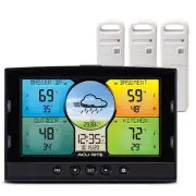 AcuRite Temperature/Humidity Weather Station 8" LCD Countertop w/ 3-Sensors