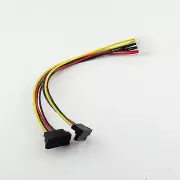 100x IDE Male 4Pin Molex to 2xSATA Splitter Female Angle HDD Power Adapter Cable