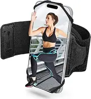 Wrist Phone Holder EOTW Running Phone Holder 360° Rotatable Universal Running Armband for iPhone Pro Max Plus Mini SE (16/15/14/13/12/11/X/XS/XR/8/7)-Black