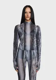 [Punk Rave] Post Apocalyptic Techwear Mesh Shirt