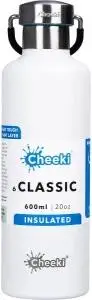 Cheeki Stainless Steel Bottle Insulated White 600ml