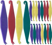 20 Pack Dental Elastic Rubber Bands Placers for Braces, Multi-color Braces Rubber Band Tool Disposable Plastic Orthodontic Elastic Placers