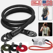 US 37inch HandMade Braided Camera Single Shoulder Neck Strap Rope For Leica Sony