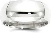 [JewelryWeb] 925 Sterling Silver Solid Polished Engravable 8mm Comfort Fit Band Ring Jewelry Gifts for Women - Ring Size Options Range: H to Z