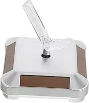 Veemoon Display Stand Rotating Display Rack Rotation Jewelry Stand Rotating Light Base Showcase Turntable Silver Abs