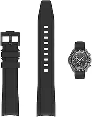[Ylfcly] Silicone Strap for Omega x Swatch MoonSwatch/Rolex Watch, Curved Soft Silicone Rubber Strap Omega x Swatch MoonSwatch Speedmaster Replacement Watch Straps Rubber 20 mm 22 mm