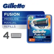 New Gillette Fusion ProGlide Manual Refills Men's Razor Blades 4 Cartridges