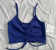 Beyond Yoga Spacedye Ruched Centered Cropped Tank-Sapphire Blue Small SD4649 WW