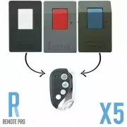 5 x Merlin Compatible Garage/Gate Cloning Remote M1000/M1100/M2000/M2500L 339MHz