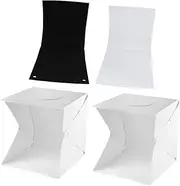 PHENOFICE Portable Photo Light Box 70 Led Beads Softbox Lighting Kit with Backdrop Perfect for Artists Professionals
