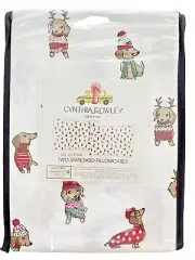 Cynthia Rowley Christmas Dachshund Doxie Set Of 2 Standard Pillowcases Cotton