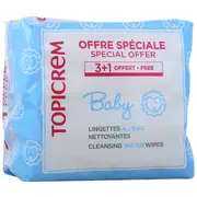 Topicrem Baby - Cleansing Water Wipes - Fragrance Free - SET of 4x60 wipes