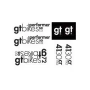 GT - 2009 Performer - for white frame - on clear - old school bmx