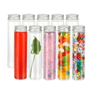 10Pcs Mini Glass Bottles Test Tube Jelly Candy Bottles DIY Decoration