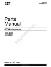 Caterpillar Cat CB34B Compactor Parts Catalog Manual KEBP0394