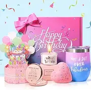 Noerrors Birthday Gifts for Women, Happy Birthday Gift Basket for Her, Gift Set for Best Friend Female Women Sister Mom Wife Daughter Teen Girls Coworker Bestie Bff Unique Birthday Gift Idea Box