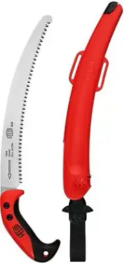 Felco F 630 Full-stroke pruning saw, 13 in, Red, Silver, Black 13 in (Curved)