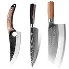 Handmade Forged Kitchen Meat Vegetable Chopping Chef Knife Cleaver Sharp Camping