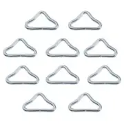 10x Silvery Triangle Rings Buckle for Straps Trampoline Mat