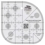 Creative Grids Multi-Size Curved Corner Cutter Quilt Ruler (CGRCCC)