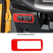 Head Light Lamp Switch Panel Cover Trim Accessories for Ford Bronco 2021+ Red (for: Ford)