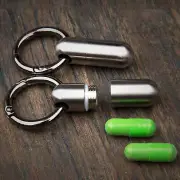 Waterproof Pill Box EDC Keychain Holder Pocket Portable Jewelry Bottle Container