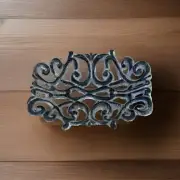 Vintage Cast Iron Soap Dish (Rustic Light Blue)