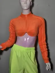 Adidas X Jeremy Scott H50966 Originals Track Top Solar Orange Women’s Size XS