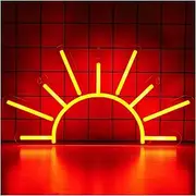 Sign Lamp Sunrise Neon Sign LED Wall Light Brightness Adjustable for Family Living Room Cafe Bar Party Decoration USB Powered 39.3cm×21.2cm
