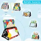 Baby Tummy Time Floor Mirror Montessori Infant Sensory Toy with Soft Cloth TozED