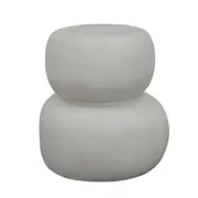 Modern Furniture ROCCO 41cm Indoor & Outdoor Side Table Stool - White Concrete