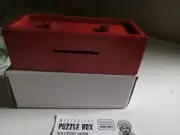 Puzzle Box Bank Wooden Redish Color Hide Your Money